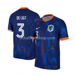 Maillot Pays-Bas Matthijs de Ligt 3 Extérieur Tenue pour Homme Euro 2024 Manche Courte