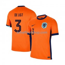 Maillot Pays-Bas Matthijs de Ligt 3 Domicile Tenue pour Homme Euro 2024 Manche Courte