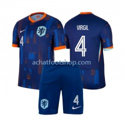 Maillot Pays-Bas Virgil van Dijk 4 Extérieur Tenue pour Enfant Euro 2024 Manche Courte Maillot Pays-Bas Virgil van Dijk 4 Extérieur Tenue pour Enfant Euro 2024 Manche Courte