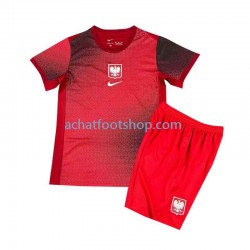 Maillot Pologne Extérieur Tenue pour Enfant Euro 2024 Manche Courte Maillot Pologne Extérieur Tenue pour Enfant Euro 2024 Manche Courte