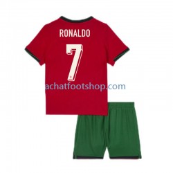 Maillot Portugal Cristiano Ronaldo 7 Domicile Tenue pour Enfant Euro 2024 Manche Courte