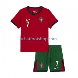 Maillot Portugal Cristiano Ronaldo 7 Domicile Tenue pour Enfant Euro 2024 Manche Courte