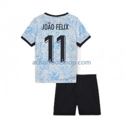 Maillot Portugal Joao Felix 11 Extérieur Tenue pour Enfant Euro 2024 Manche Courte