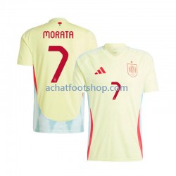 Maillot Espagne Alvaro Morata 7 Extérieur Tenue pour Homme Euro 2024 Manche Courte