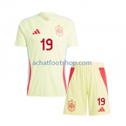 Maillot Espagne Lamine Yamal 19 Extérieur Tenue pour Enfant Euro 2024 Manche Courte