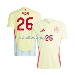 Maillot Espagne Pedri 26 Extérieur Tenue pour Homme Euro 2024 Manche Courte