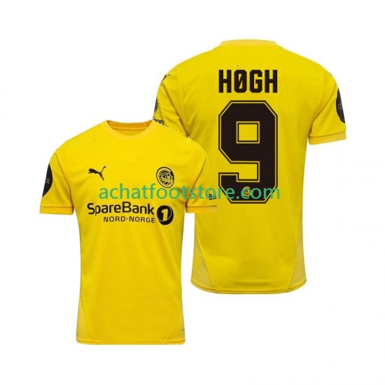 Maillot FK Bodø/Glimt Kasper Hogh 9 Domicile Tenue pour Homme 2025 Manche Courte