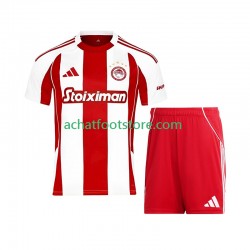 Maillot Olympiacos Domicile Tenue pour Enfant 2025-2026 Manche Courte
