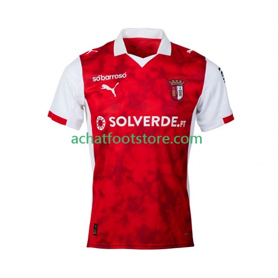 Maillot SC Braga Domicile Tenue pour Homme 2025-2026 Manche Courte