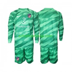 Maillot Atlético Madrid Green color Gardien Extérieur Tenue pour Enfant 2023-2024 Manche Longue