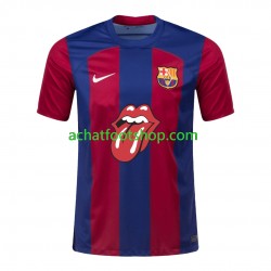 Maillot FC Barcelone Rolling Stones Domicile Tenue pour Homme 2023-2024 Manche Courte