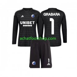 Maillot FC Copenhague GRABARA 1 Gardien Extérieur Tenue pour Enfant 2023-2024 Manche Longue