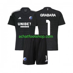 Maillot FC Copenhague GRABARA 1 Gardien Extérieur Tenue pour Enfant 2023-2024 Manche Courte