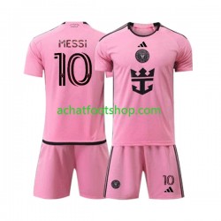 Maillot InterMiami Lionel Messi 10 Domicile Tenue pour Enfant 2024 Manche Courte