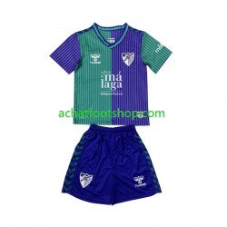 Maillot Málaga CF Extérieur Tenue pour Enfant 2023-2024 Manche Courte