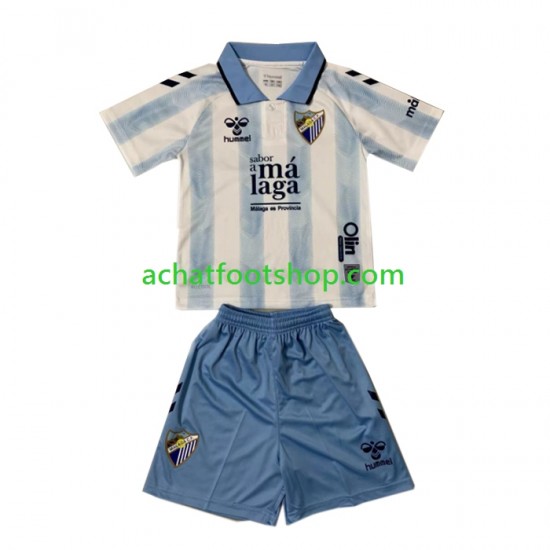 Maillot Málaga CF Domicile Tenue pour Enfant 2023-2024 Manche Courte