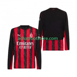 Maillot AC Milan Domicile Tenue pour Homme 2025-2026 Manche Longue Maillot AC Milan Domicile Tenue pour Homme 2025-2026 Manche Longue