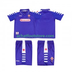 Maillot Fiorentina Rétro Domicile Tenue pour Enfant 1988 2002 Manche Courte