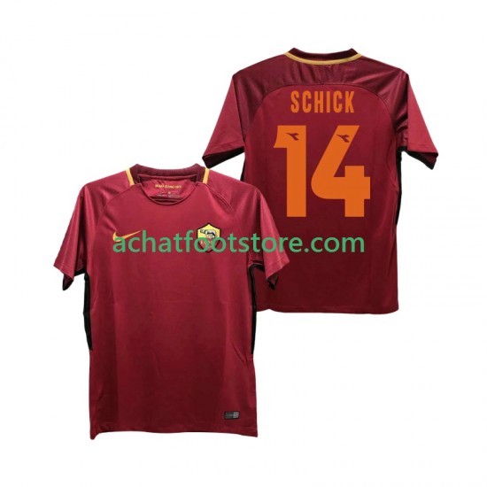 Maillot AS Rome SCHICK 14 - Rétro Domicile Tenue pour Homme 2017 2018 Manche Courte
