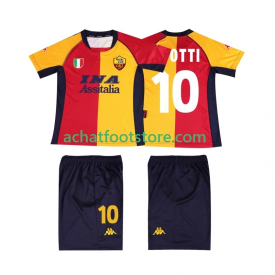 Maillot AS Rome TOTTI 10 Rétro Domicile Tenue pour Enfant 2011 Manche Courte