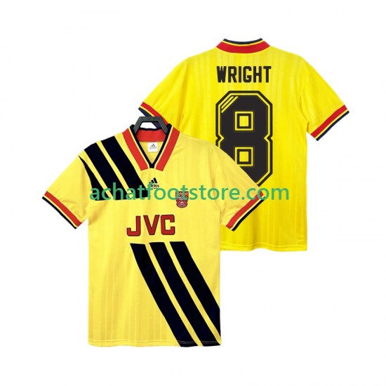 Maillot Arsenal WRIGHT 8 Rétro Extérieur Tenue pour Homme 1993 1994 Manche Courte