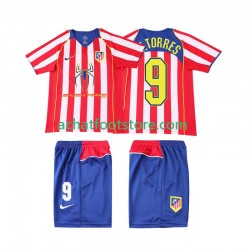 Maillot Atlético Madrid F TORRES 9 Rétro Domicile Tenue pour Enfant 1999 1998 Manche Courte