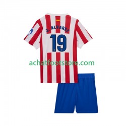 Maillot Atlético Madrid Julian Alvarez 19 Domicile Tenue pour Enfant 2025-2026 Manche Courte