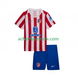 Maillot Atlético Madrid Domicile Tenue pour Enfant 2025-2026 Manche Courte
