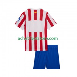 Maillot Atlético Madrid Domicile Tenue pour Enfant 2025-2026 Manche Courte