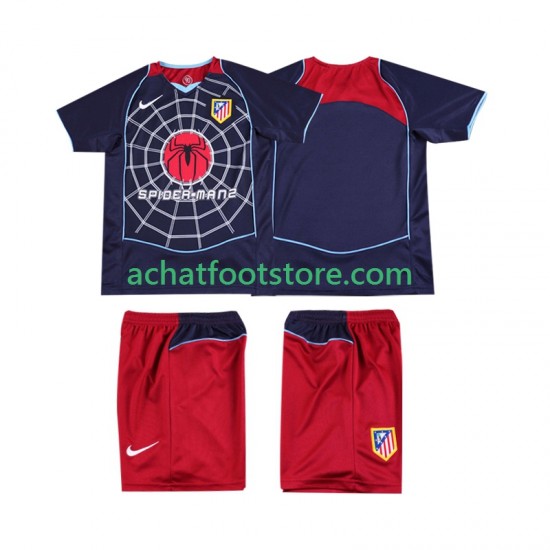 Maillot Atlético Madrid Rétro Extérieur Tenue pour Enfant 1999 1998 Manche Courte