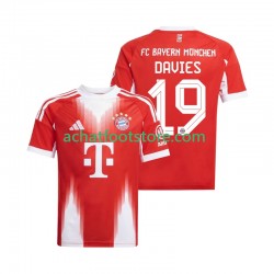 Maillot Bayern Munich Alphonso Davies 19 Domicile Tenue pour Homme 2025-2026 Manche Courte