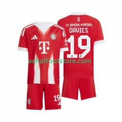 Maillot Bayern Munich Alphonso Davies 19 Domicile Tenue pour Enfant 2025-2026 Manche Courte