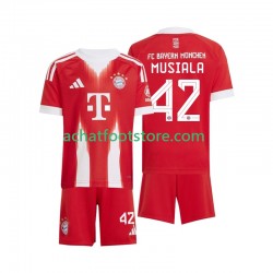 Maillot Bayern Munich Jamal Musiala 42 Domicile Tenue pour Enfant 2025-2026 Manche Courte