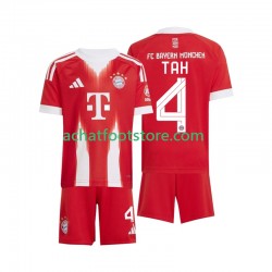 Maillot Bayern Munich Jonathan Tah 4 Domicile Tenue pour Enfant 2025-2026 Manche Courte