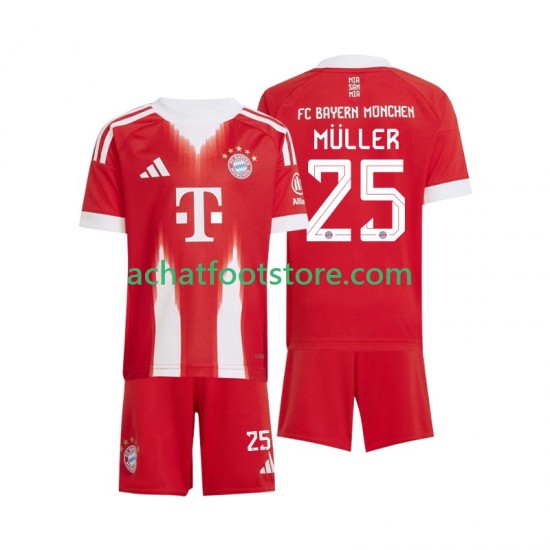 Maillot Bayern Munich Thomas Muller 25 Domicile Tenue pour Enfant 2025-2026 Manche Courte
