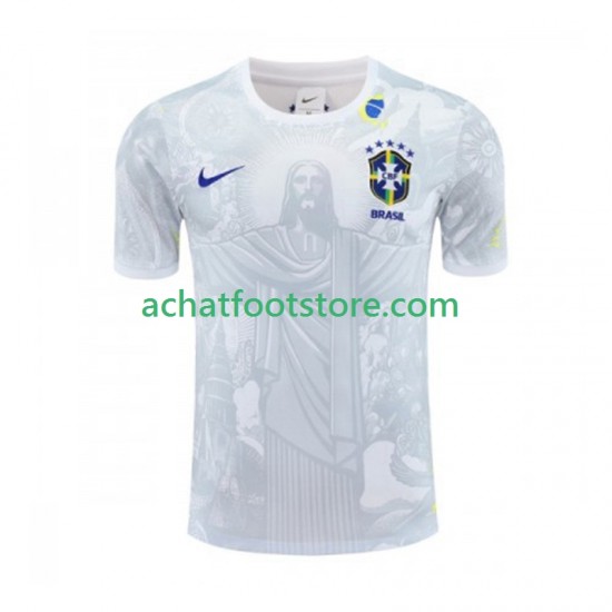 Maillot Brésil Special Jesus Domicile Tenue pour Homme 2024-2025 Manche Courte
