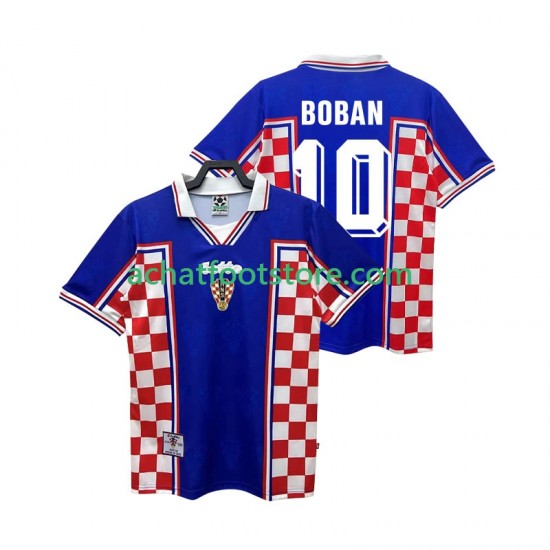 Maillot Croatie BOBAN 10 Rétro Extérieur Tenue pour Homme 1988 Manche Courte