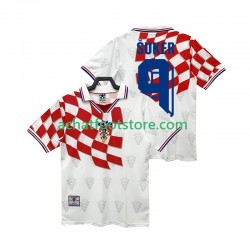 Maillot Croatie BSUKER 9 Rétro Domicile Tenue pour Homme 1988 Manche Courte