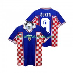 Maillot Croatie SUKER 9 Rétro Extérieur Tenue pour Homme 1988 Manche Courte Maillot Croatie SUKER 9 Rétro Extérieur Tenue pour Homme 1988 Manche Courte