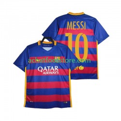 Maillot FC Barcelone Lionel Messi 10 - Rétro Domicile Tenue pour Homme 2015 2016 Manche Courte