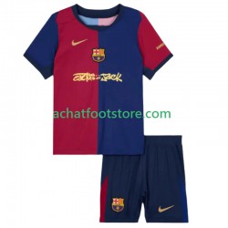 Maillot FC Barcelone TRAVIS SCOTT Domicile Tenue pour Enfant 2024-2025 Manche Courte