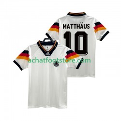 Maillot Allemagne MATTHAUS 10 Rétro Domicile Tenue pour Homme 1992 Manche Courte Maillot Allemagne MATTHAUS 10 Rétro Domicile Tenue pour Homme 1992 Manche Courte