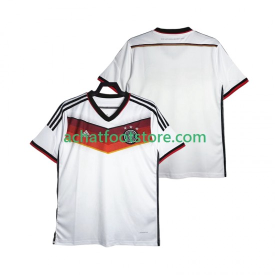 Maillot Allemagne World Cup Rétro Domicile Tenue pour Homme 2014 Manche Courte