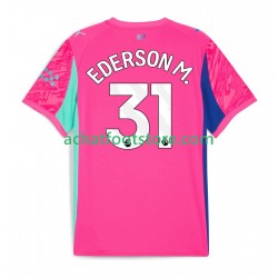 Maillot Manchester City Ederson Moraes 31 Gardien Extérieur Tenue pour Homme 2025-2026 Manche Courte