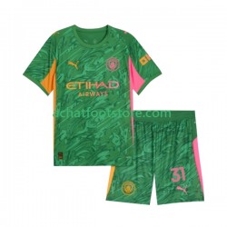 Maillot Manchester City Ederson Moraes 31 Gardien Domicile Tenue pour Enfant 2025-2026 Manche Courte