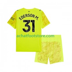Maillot Manchester City Ederson Moraes 31 Gardien 3ème Tenue pour Enfant 2025-2026 Manche Courte