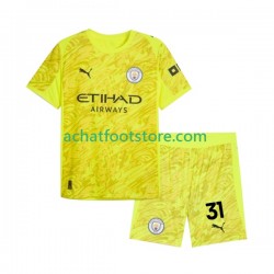 Maillot Manchester City Ederson Moraes 31 Gardien 3ème Tenue pour Enfant 2025-2026 Manche Courte