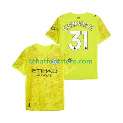 Maillot Manchester City Ederson Moraes 31 Gardien 3ème Tenue pour Homme 2025-2026 Manche Courte