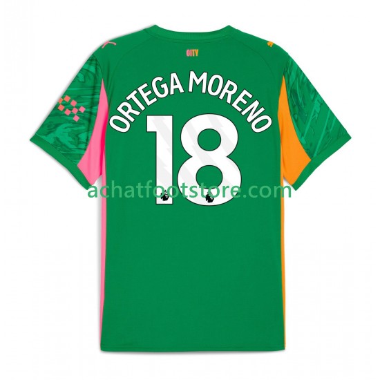 Maillot Manchester City ORTEGA MORENO 18 Gardien Domicile Tenue pour Homme 2025-2026 Manche Courte