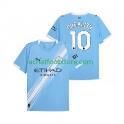 Maillot Manchester City Jack Grealish 10 Domicile Tenue pour Homme 2025-2026 Manche Courte